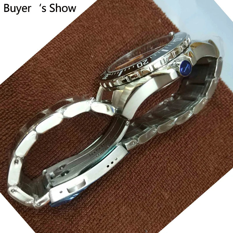 Parnis Automatic Mechanical Diver Men Watch Waterproof 200m Metal Men's Watches Sapphire Glass relojes para automaticos 2025 Man