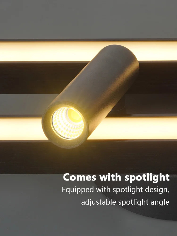 Long Aluminium Modern LED Ceiling Light Creative Design Ceiling Lamp Indoor Lighting Fixture Hallway Balcony Aisle Office Lustre