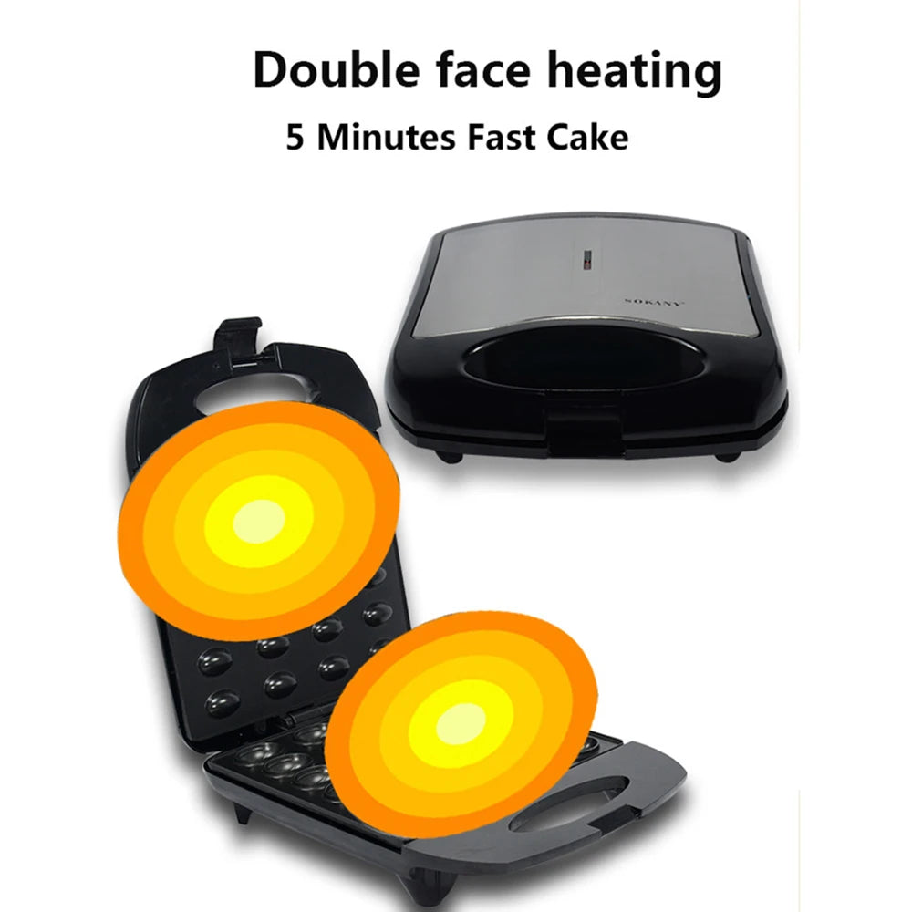 1400W Home Electric Nut Machine Waffle Maker Double Face Heating Frying Pan Breakfast Maker Cake Sandwich Machine Baking Machine