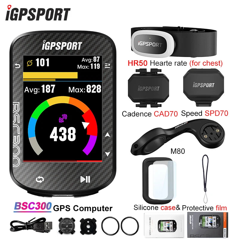 iGPSPORT BSC300 Bicycle GPS Computer Riding Cycling Odometer Route Navigation Wireless Trainning Speedometer Support Powermeter