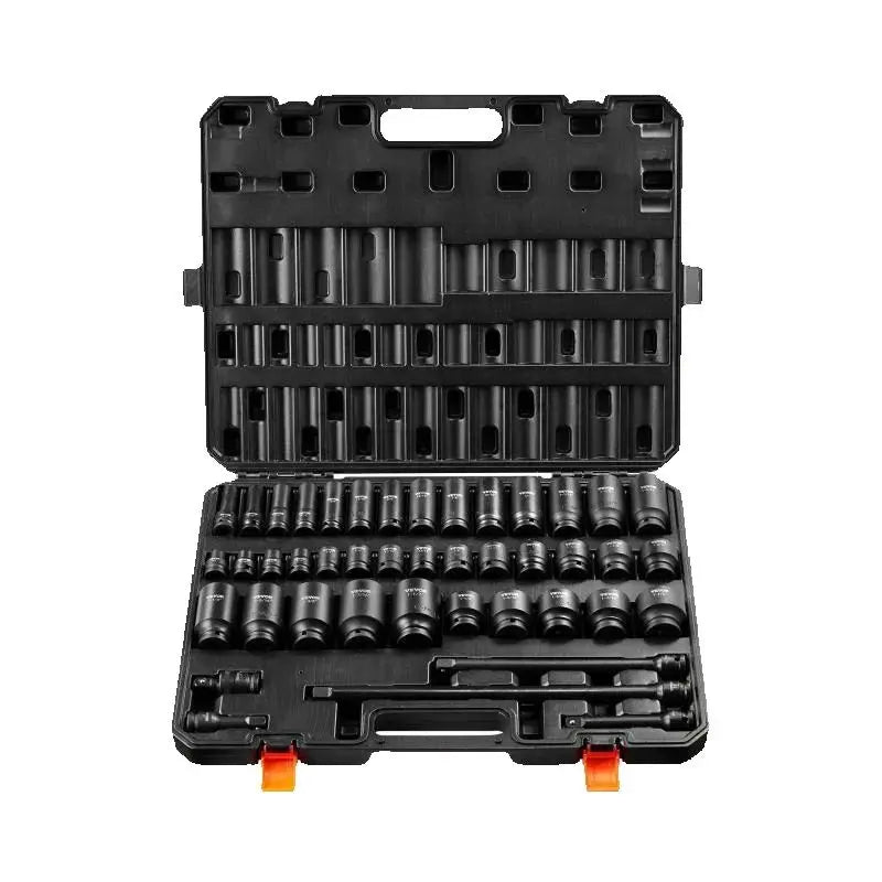 SucceBuy 1/2" Drive Impact Socket Set 43 Piece Deep Shallow Socket Set SAE 3/8" 1-1/2" 6 Point Cr-Mo Alloy Steel for Auto Repair