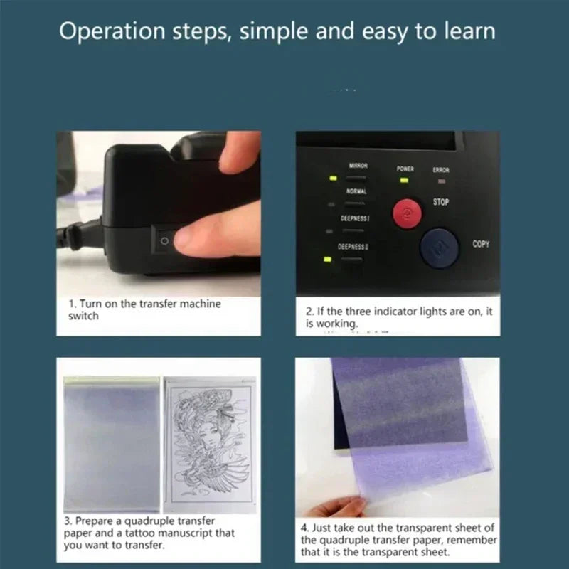 Tattoo Transfer Machine Stencils Device Copier Printer Drawing Thermal Tools For Tattoo Photos Transfer Paper Copy For beginner