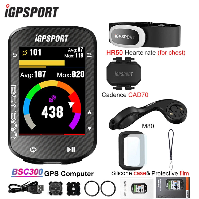 iGPSPORT BSC300 Bicycle GPS Computer Riding Cycling Odometer Route Navigation Wireless Trainning Speedometer Support Powermeter