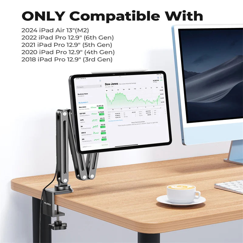 X38Pro Max Magnetic Wireless Charger Stand For iPad Pro 11/13 in M4, For iPad Air 11/13 M2,iPad Pro 11/12.9in Tablet Stand
