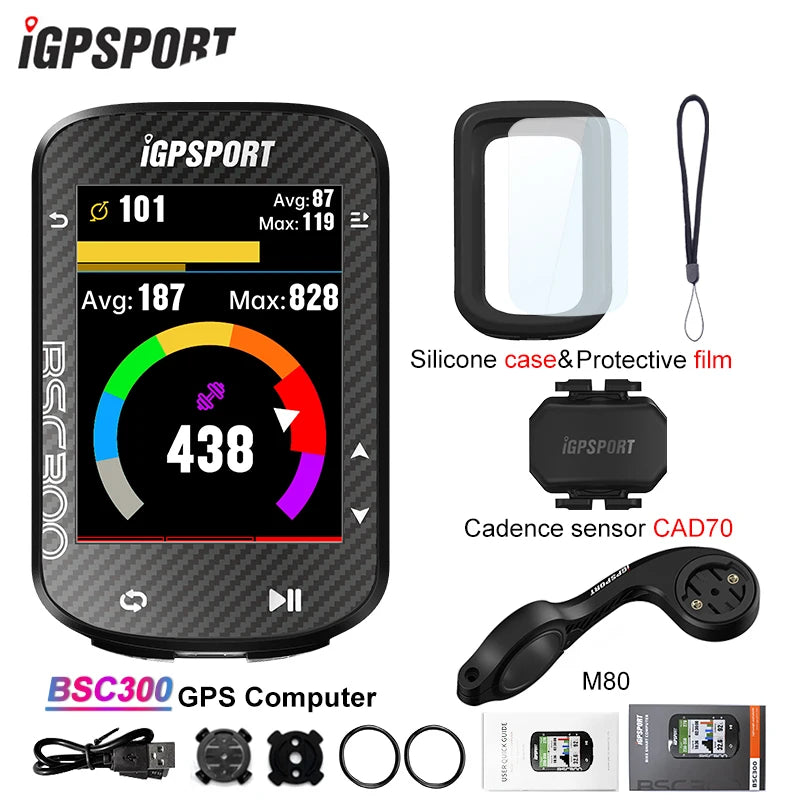 iGPSPORT BSC300 Bicycle GPS Computer Riding Cycling Odometer Route Navigation Wireless Trainning Speedometer Support Powermeter