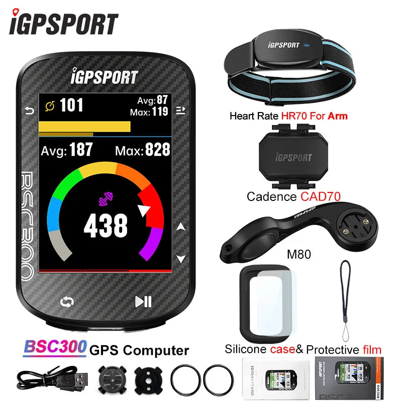 iGPSPORT BSC300 Bicycle GPS Computer Riding Cycling Odometer Route Navigation Wireless Trainning Speedometer Support Powermeter