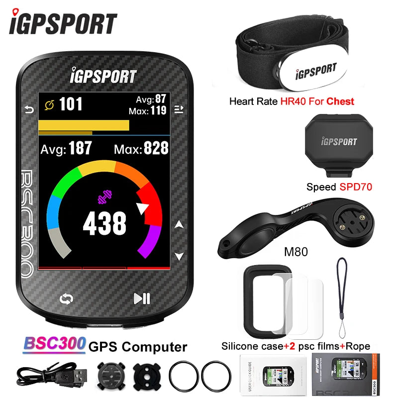 iGPSPORT BSC300 Bicycle GPS Computer Riding Cycling Odometer Route Navigation Wireless Trainning Speedometer Support Powermeter