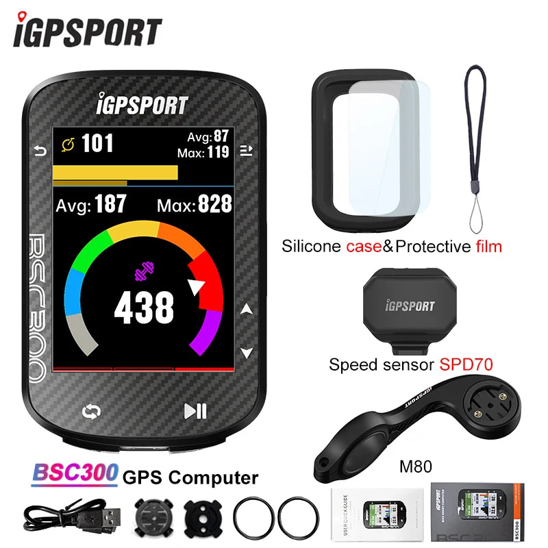 iGPSPORT BSC300 Bicycle GPS Computer Riding Cycling Odometer Route Navigation Wireless Trainning Speedometer Support Powermeter
