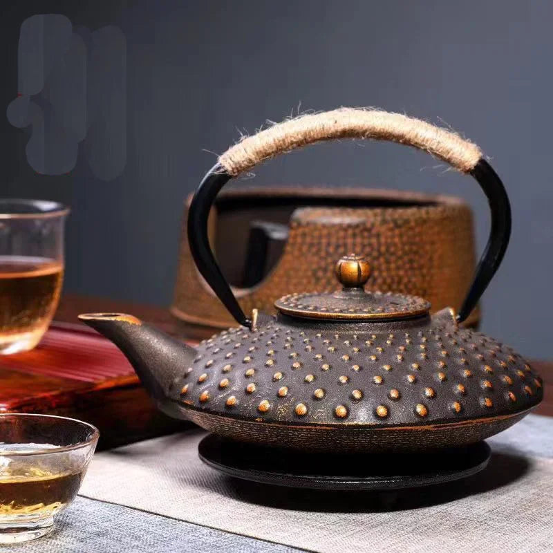 700ml Handmade Iron Pot, Classical Cast Iron Home Water Pot, Health Preservation Home Tea Pot