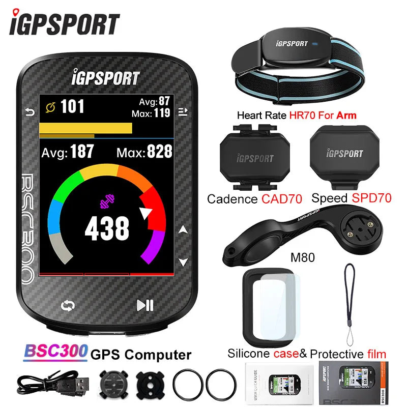 iGPSPORT BSC300 Bicycle GPS Computer Riding Cycling Odometer Route Navigation Wireless Trainning Speedometer Support Powermeter