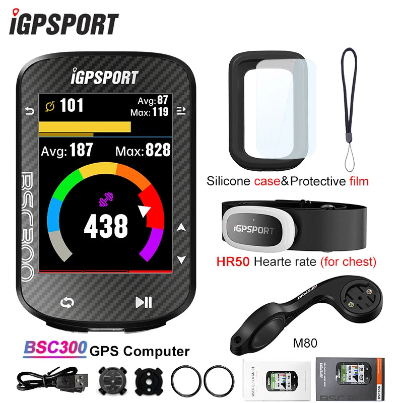 iGPSPORT BSC300 Bicycle GPS Computer Riding Cycling Odometer Route Navigation Wireless Trainning Speedometer Support Powermeter