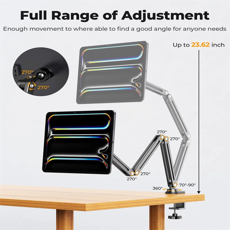X38Pro Max Magnetic Wireless Charger Stand For iPad Pro 11/13 in M4, For iPad Air 11/13 M2,iPad Pro 11/12.9in Tablet Stand
