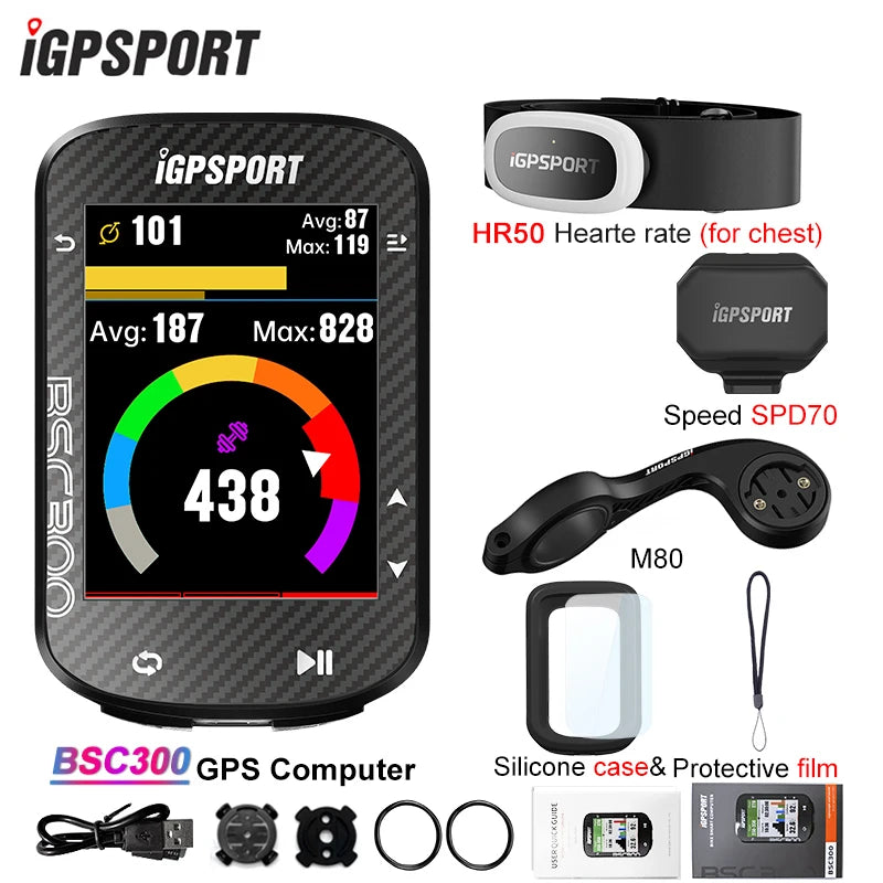 iGPSPORT BSC300 Bicycle GPS Computer Riding Cycling Odometer Route Navigation Wireless Trainning Speedometer Support Powermeter