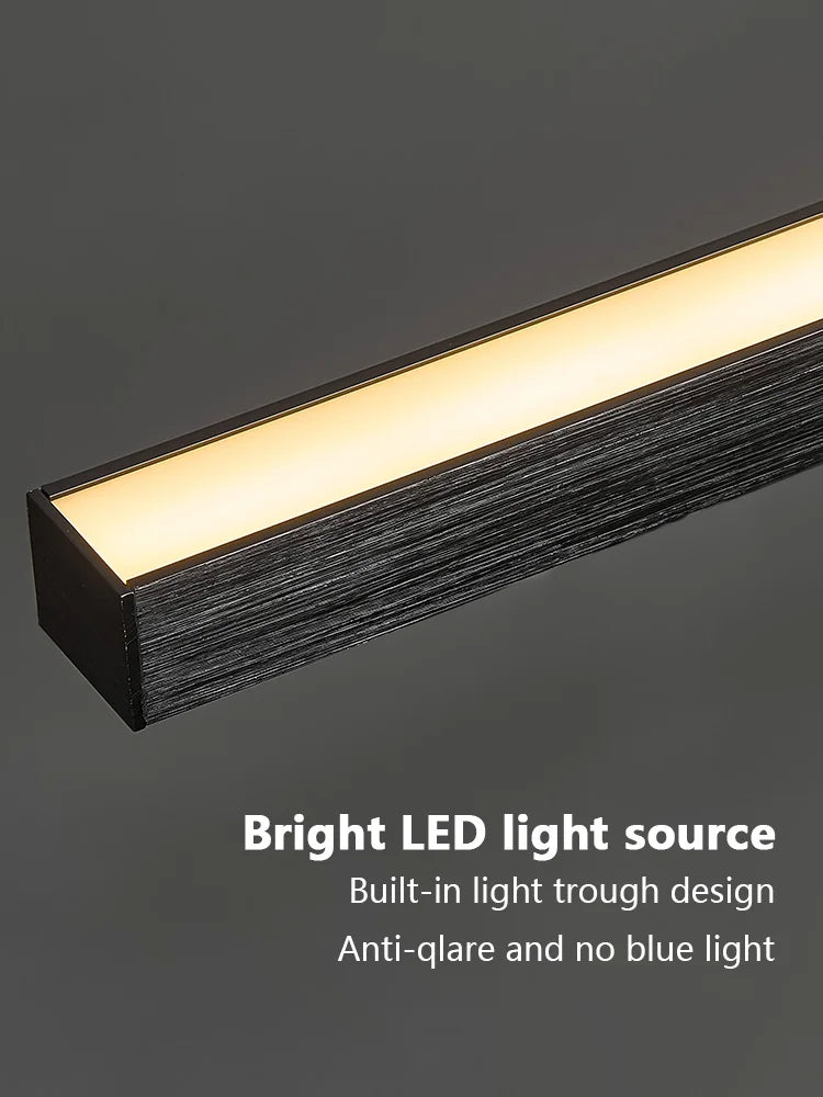 Long Aluminium Modern LED Ceiling Light Creative Design Ceiling Lamp Indoor Lighting Fixture Hallway Balcony Aisle Office Lustre