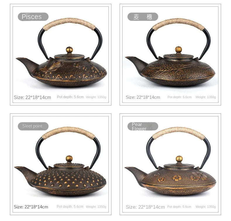 700ml Handmade Iron Pot, Classical Cast Iron Home Water Pot, Health Preservation Home Tea Pot