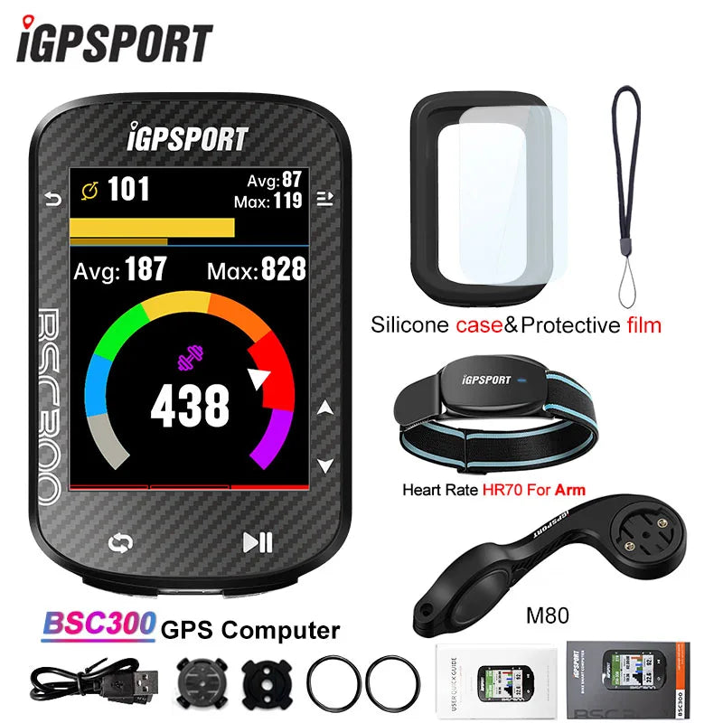 iGPSPORT BSC300 Bicycle GPS Computer Riding Cycling Odometer Route Navigation Wireless Trainning Speedometer Support Powermeter