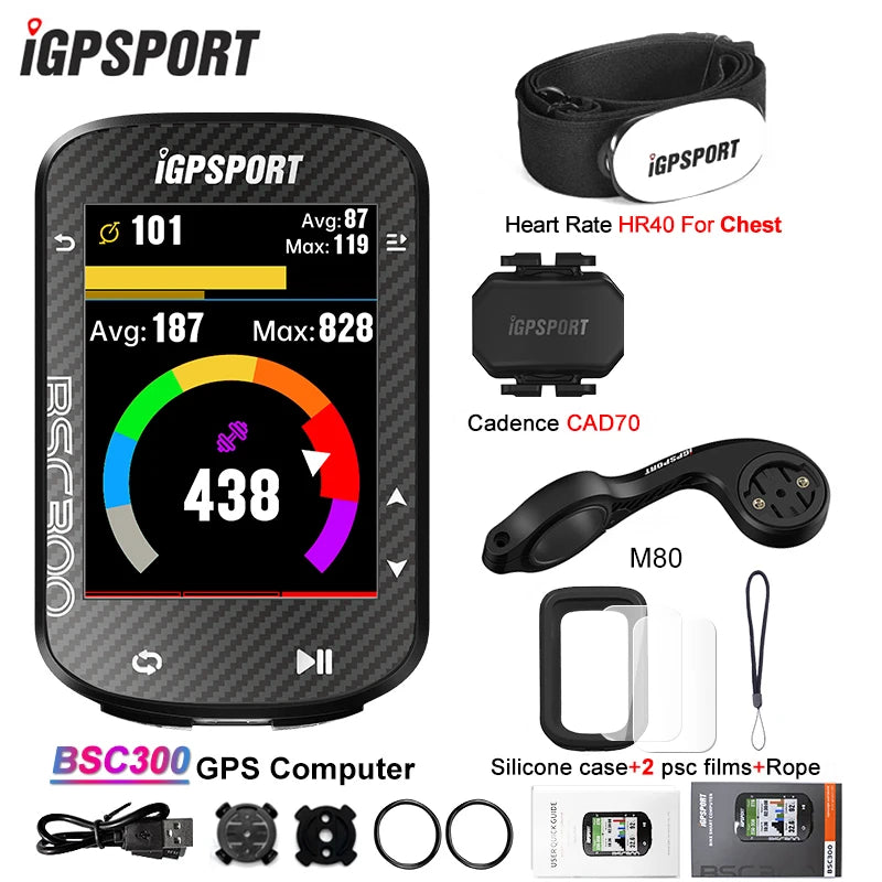 iGPSPORT BSC300 Bicycle GPS Computer Riding Cycling Odometer Route Navigation Wireless Trainning Speedometer Support Powermeter