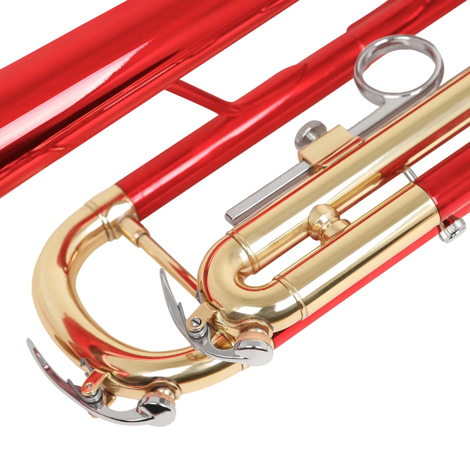 SLADE Bb Trumpet Brass body Gold-Plated B Flat Trumpet Professional Performance Brass Musical Instrument with Case Mouthpiece