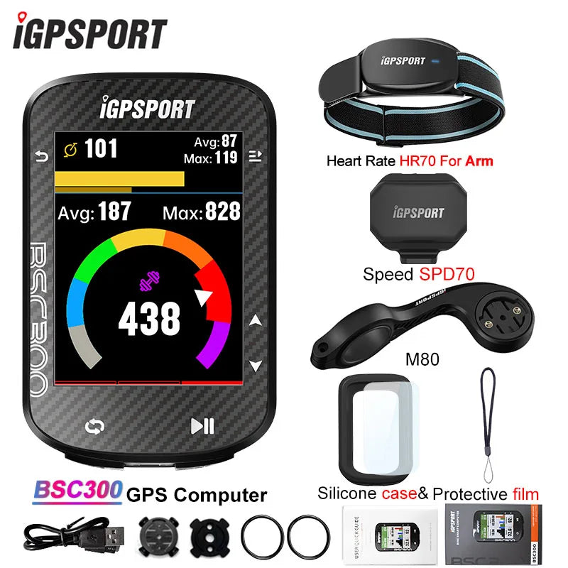 iGPSPORT BSC300 Bicycle GPS Computer Riding Cycling Odometer Route Navigation Wireless Trainning Speedometer Support Powermeter