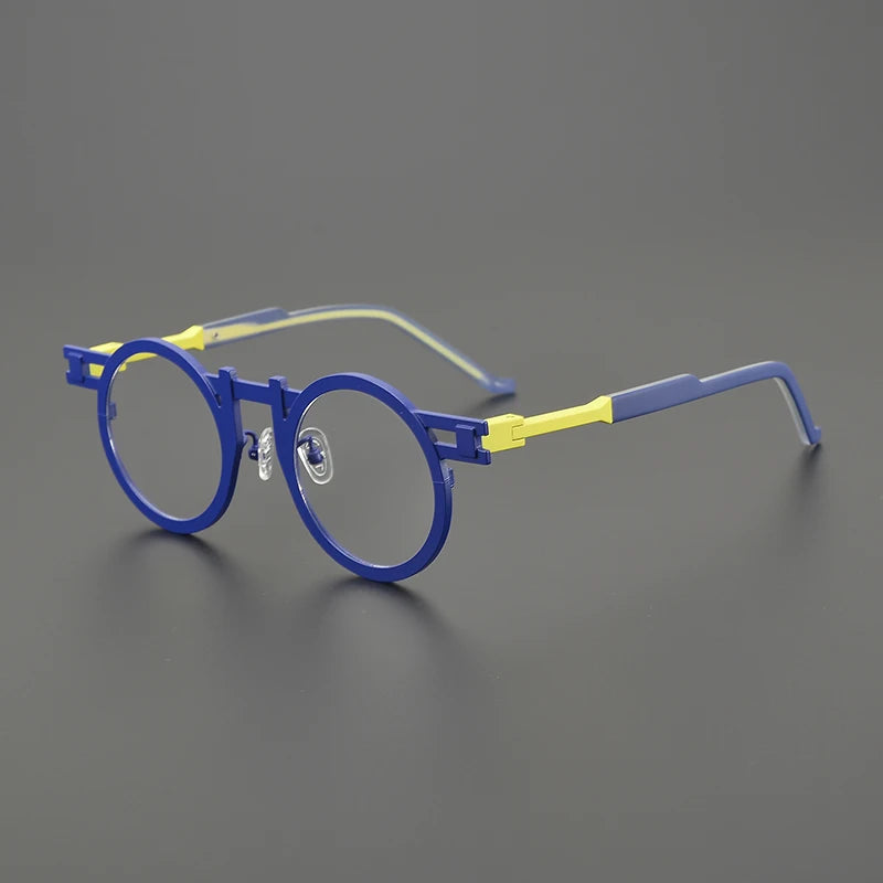 Ultralight titanium round glasses frame men and women personality myopia optical glasses luxury brand prescription glasses