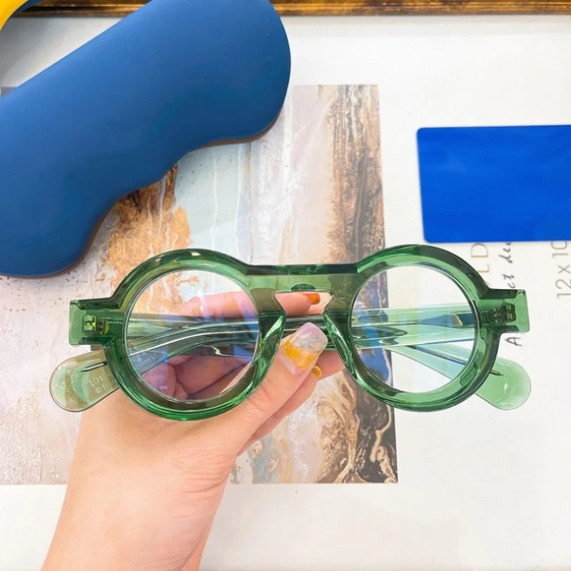 THE O Mille84 Belgium Brand Round Acetate Luxury Brand Men's Eyeglasses Frame Women Optical Eyewear Acetate Outdoor Shades