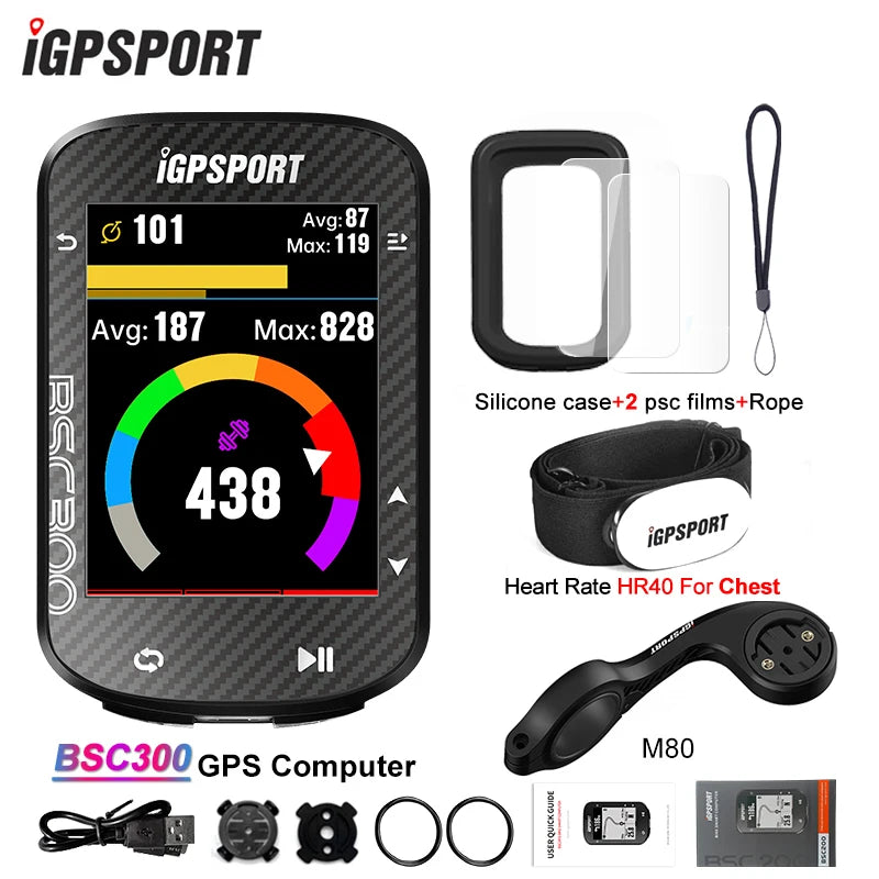 iGPSPORT BSC300 Bicycle GPS Computer Riding Cycling Odometer Route Navigation Wireless Trainning Speedometer Support Powermeter
