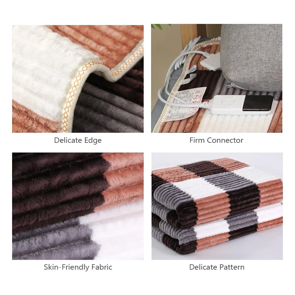 220V Electric Blanket Corduroy Fabric Thicker Heater Warmer Heated Blanket Thermostat 1-9 gears Electric Heating Blanket EU Plug
